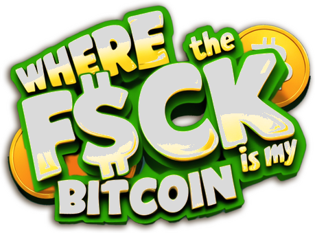Логотип WHERE the F$CK is my BITCOIN