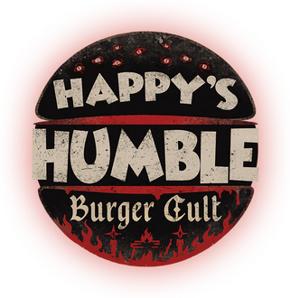 Логотип Happy's Humble Burger Cult