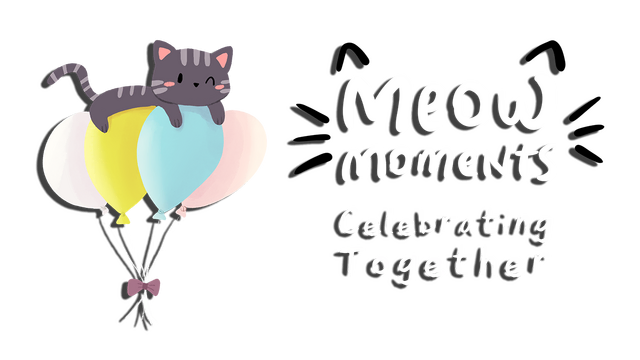 Логотип Meow Moments: Celebrating Together