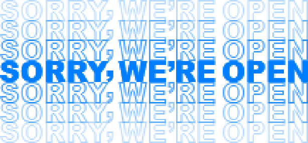 Логотип Sorry We're Open
