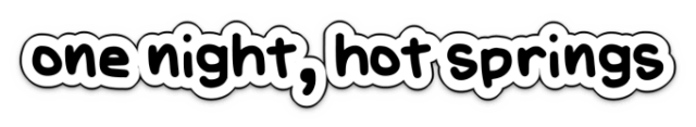 Логотип one night, hot springs